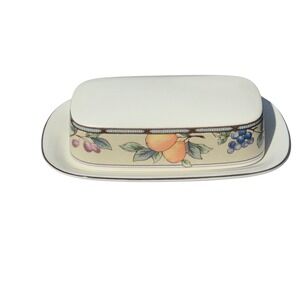 Replacement Mikasa Garden Harvest Butter Dish Intaglio Fruit Rero Kitchen Y2K